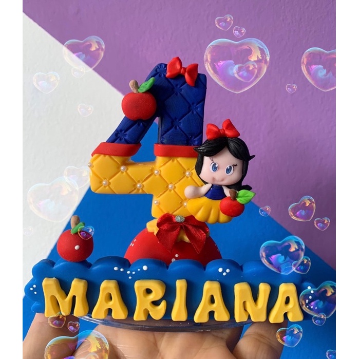 vela aniversário branca de neve