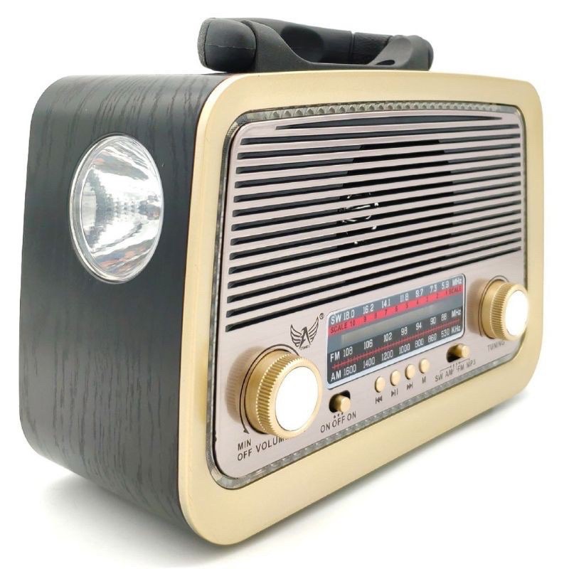 Rádio Am Fm Bluetooth Usb Retro Vintage Sw Recarregavel Aux A3199 Caixa Som Estilo Antigo Madeira