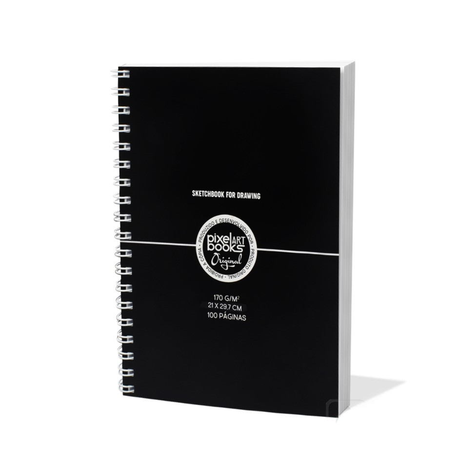 Sketchbook Caderno Para Desenho Liso A4 170grs 50 Folhas