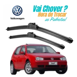 Par Palhetas para Limpador de Parabrisa Dianteiro Golf 1993 á 2006 Silicone