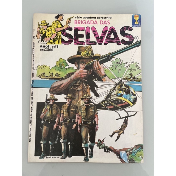 Gibi raro n 1 Brigada das selvas série aventura revista hq