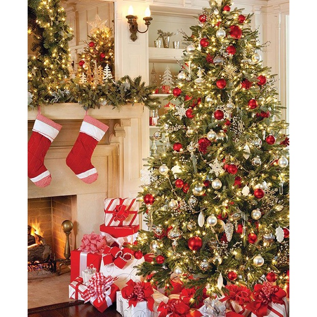 Kit 12 Bola De Natal Decorada 6cm Arvore Natalina Azul Luxo | Shopee Brasil
