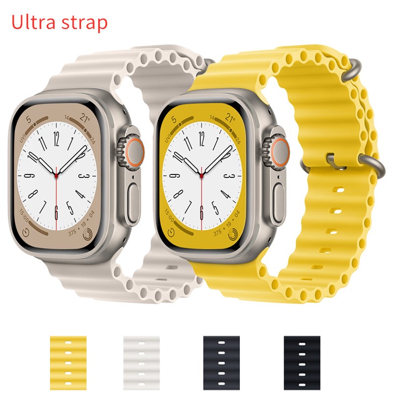 Nova Watch Band 49mm 46mm 45mm 44mm 40mm 41mm 42mm 49 45mm Silicone Correa IWatch Ultra Série 7 6 3 se 8 9 10 em Oferta na Shopee