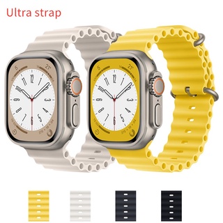 Nova Pulseira Para Apple Watch Band 49mm 45mm 44mm 40mm 41mm 42mm 49 45 mm Correa De Silicone IWatch Ultra Série 7 6 3 se 8
