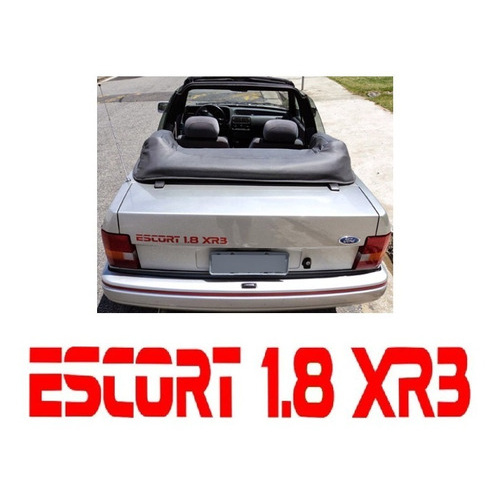 Adesivo Escort 1.8 Xr3 Ford Traseiro Vermelho