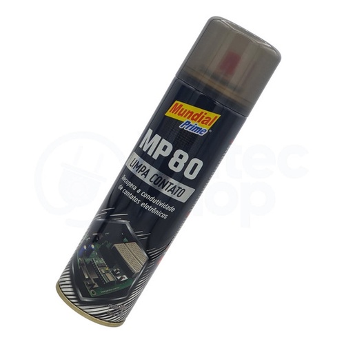 Limpa Contato Eletrico e Eletronico Placa Mae PC Spray MP80 Mundial Prime 300ml Limpa Residuos Restaura