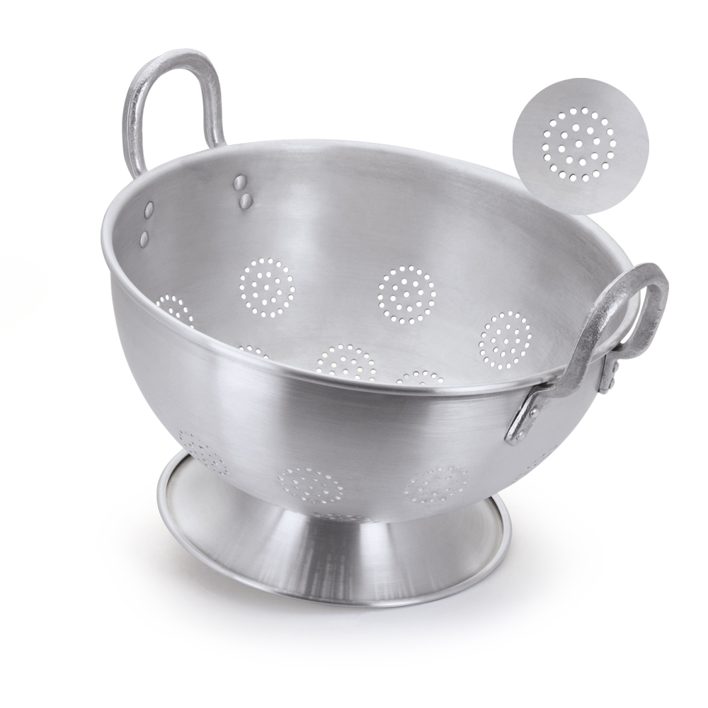 Escorredor De Massa Aluminio Profissional 35Cm 9L Nacional em Oferta na Shopee