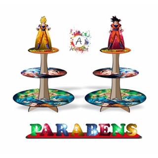 Dragon ball Z Kit Baleiro suporte para doces enfeites de festa Kit Enfeites kit festa em Oferta na Shopee