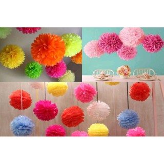 Pompom Decora Flor De Papel Seda 36 cm Festa Aniversário Tropical em Oferta na Shopee