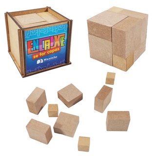 Brinquedo Desafio Quebra Cabeça Enigma Encaixe Se For Capaz Pedagógico Presente Para Criança Educativo de Madeira