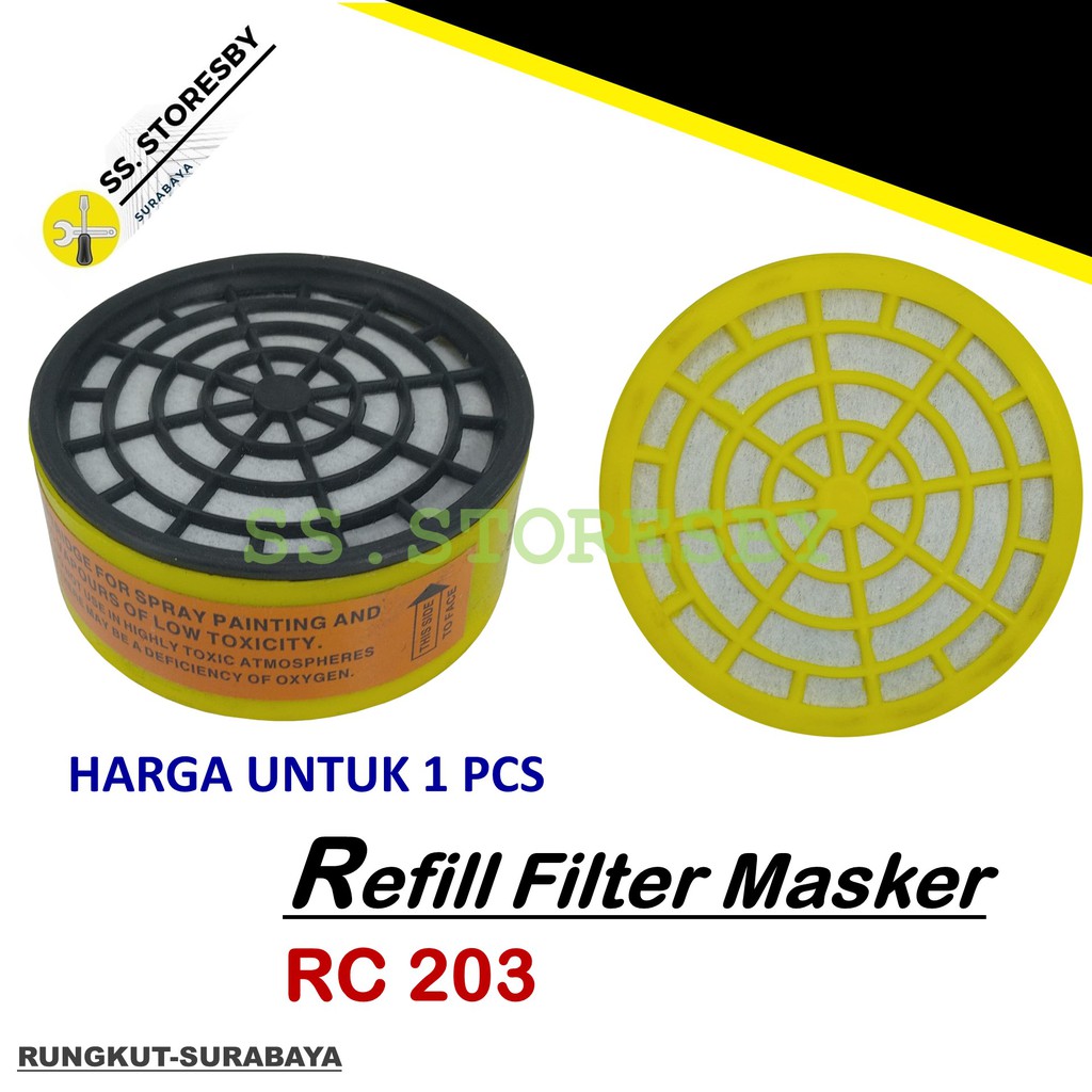 Filtro De Máscara ANTI-Poluição RC 203 CHEMI RESPIRATOR CAT | Shopee Brasil