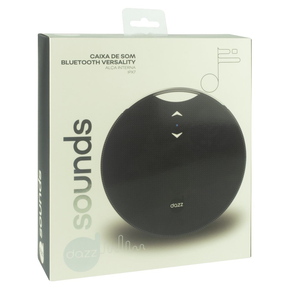 Caixa De Som Bluetooth Dazz Versality - 7W RMS à Prova D'Água | Preto Com Alça