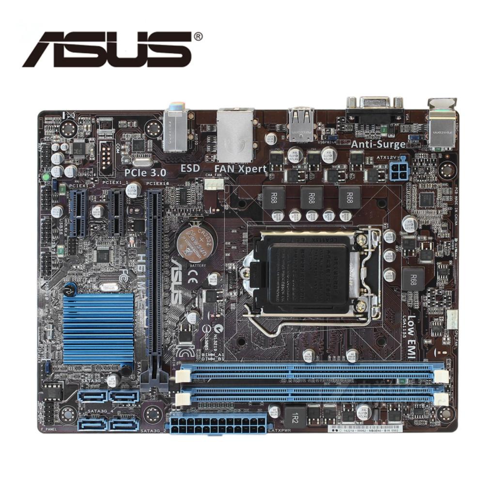 Placa Mãe Lga 1155 Para Intel H61 Asus H61m E 100 Ddr3 16g H61me Pci 