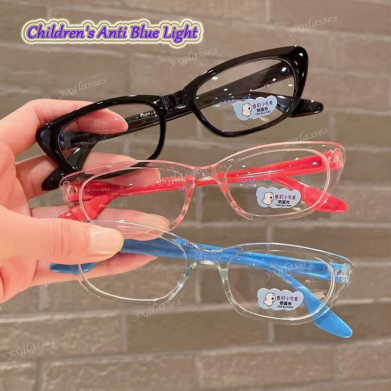 Óculos De anti-Azul Para Crianças Proteção Da Moda Tendência De Aprendizagem Confortáveis Armação De Gato Infantil