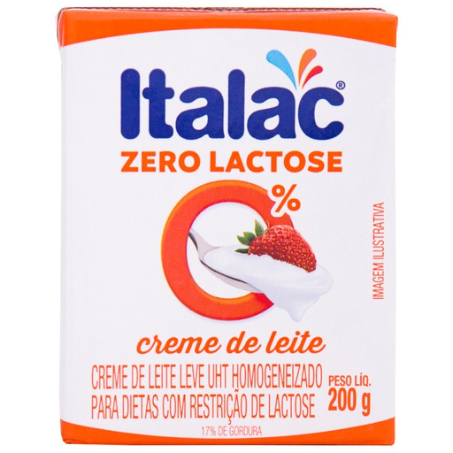 2 unidades Creme de Leite Zero Lactose Italac 200g