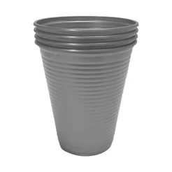 Copo Plástico Perolado Prata 200ml c/50 - Bello