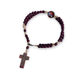 Terço De Pulso São Bento Madeira Medalha Metal  24cm em Oferta na Shopee