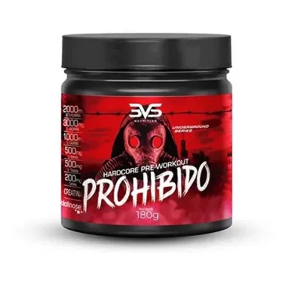 Pré Treino Prohibido C/ Beta Alanina 180g - 3vs Nutrition