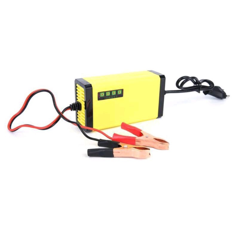 Carregador De Bateria Carro 12v Automotivo 4A Moto Inteligente Portátil Carga Lenta Display Digital