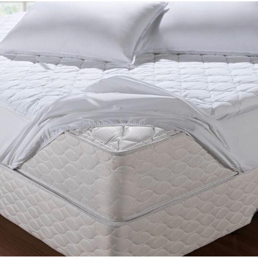 Capa De Colchão Casal Impermeável Cama Box Matelado Ultra-sônico Solteiro Queen King
