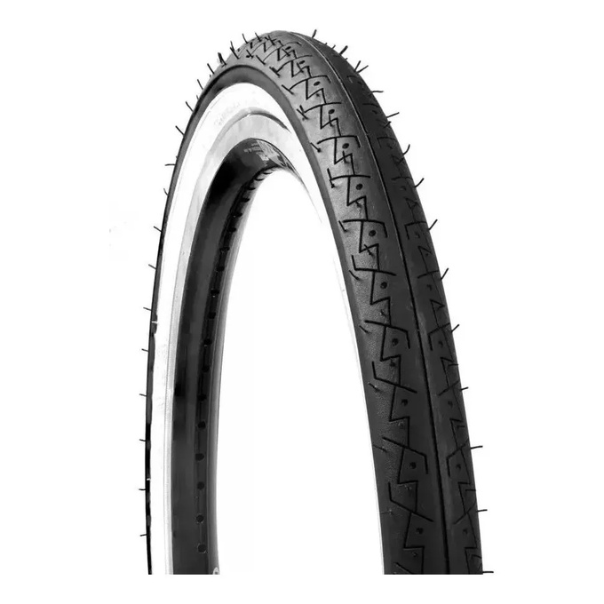 Pneu Bicicleta Kenda Slick Aro 26 X 1.50 Faixa Branca Bike Urbano Slick Retro