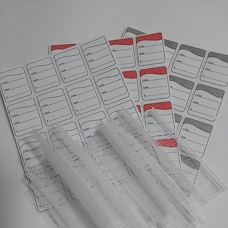 Kit 1000 Pins Pinos Para Aplicador + 1000 Etiquetas de preço — imagem 2 de 2