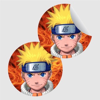 100 Adesivos Redondo 5cm Festa Naruto
