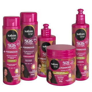 Kit SOS Cachos + Poderosos 2ABC e 3ABC 5 produtos Salon Line