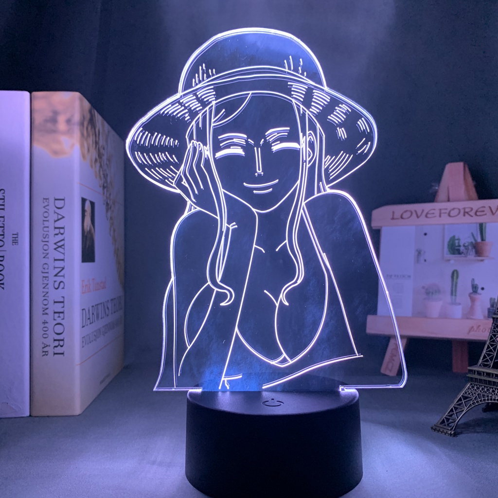 Animet One Piece Luminária De Cabeceira Modelo Nico Robin 3d Para Decoração De Quarto Infantil
