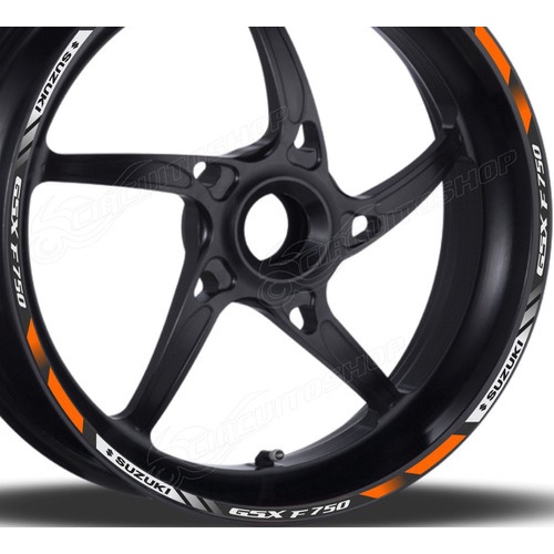 Friso Adesivo Refletivo Roda D8 Moto Suzuki Gsx 750 F 750f