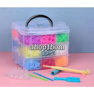 3000 Elástico Loom  Bands Clips  Pulseira Cores Sortidas ahm1