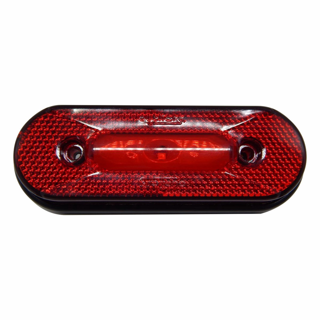 Kit 4 - Luz Lanterna Lateral 3led Facchini Carreta/caminhão Reboque Bivolt RUBI (Vermelha)
