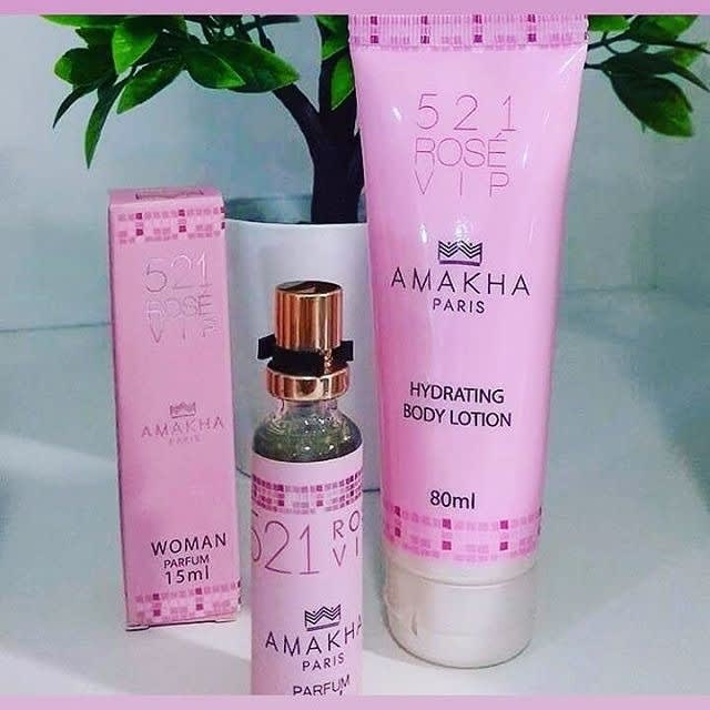 Kit Feminino Perfume 15 ml + Hidratante 80 ml 512 Vip Rose - Amakha Paris