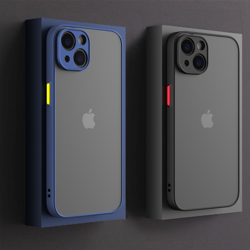 Capa De Silicone Flexível Fosca Resistente Anti-Impacto Para iPhone 13 Pro Max , 12 , 11 , 7 , 8 Plus , SE 2020