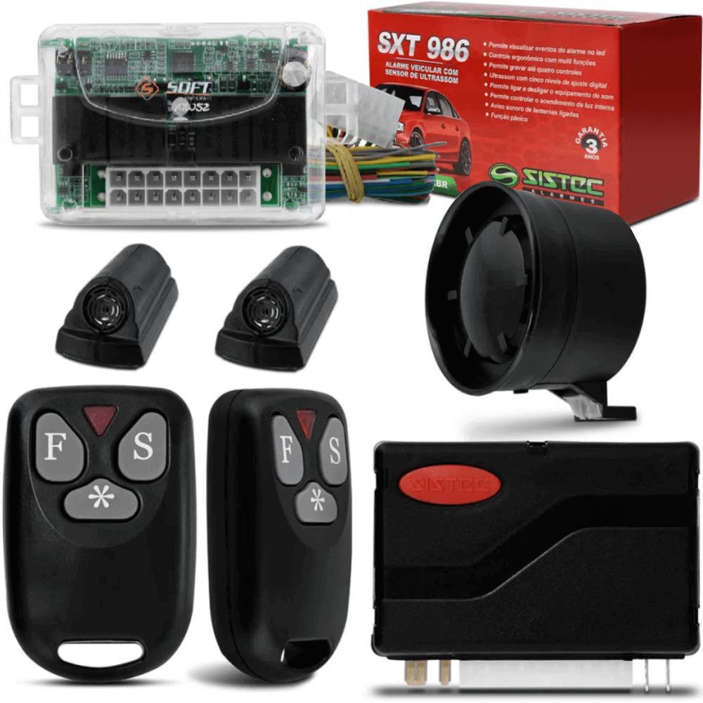 Alarme Carro Automotivo Modulo De Vidro 2 Portas Universal