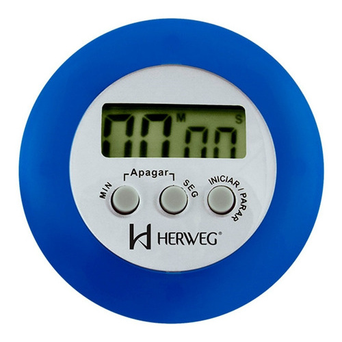 Cronômetro Azul Progressivo Regressivo Temporizador Herweg