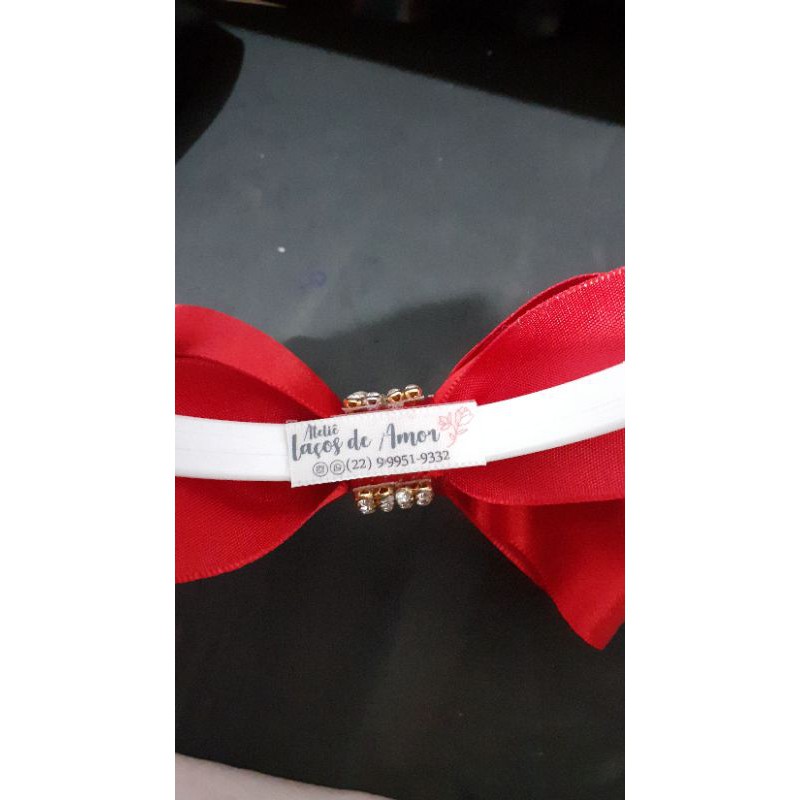 Etiquetas em cetim 1x3CM