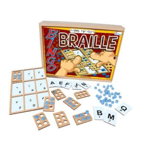 Jogo Bingo Braille Em Madeira - Simque