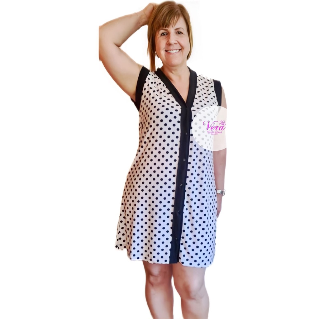 Camisola Regata Aberta Liganete Botão Vestido Sem Manga cirurgia amamentação em Oferta na Shopee