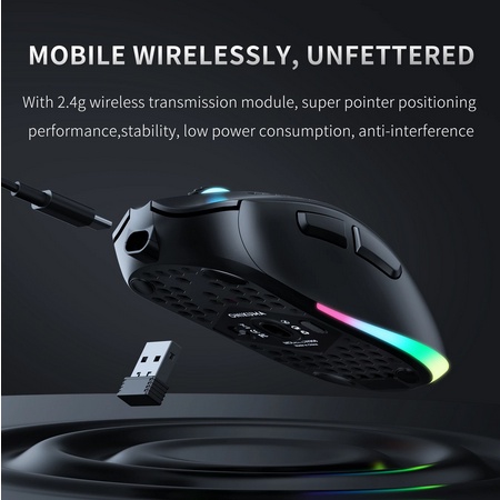 Mouse Gamer Bluetooth Onikuma CW906 2.4g