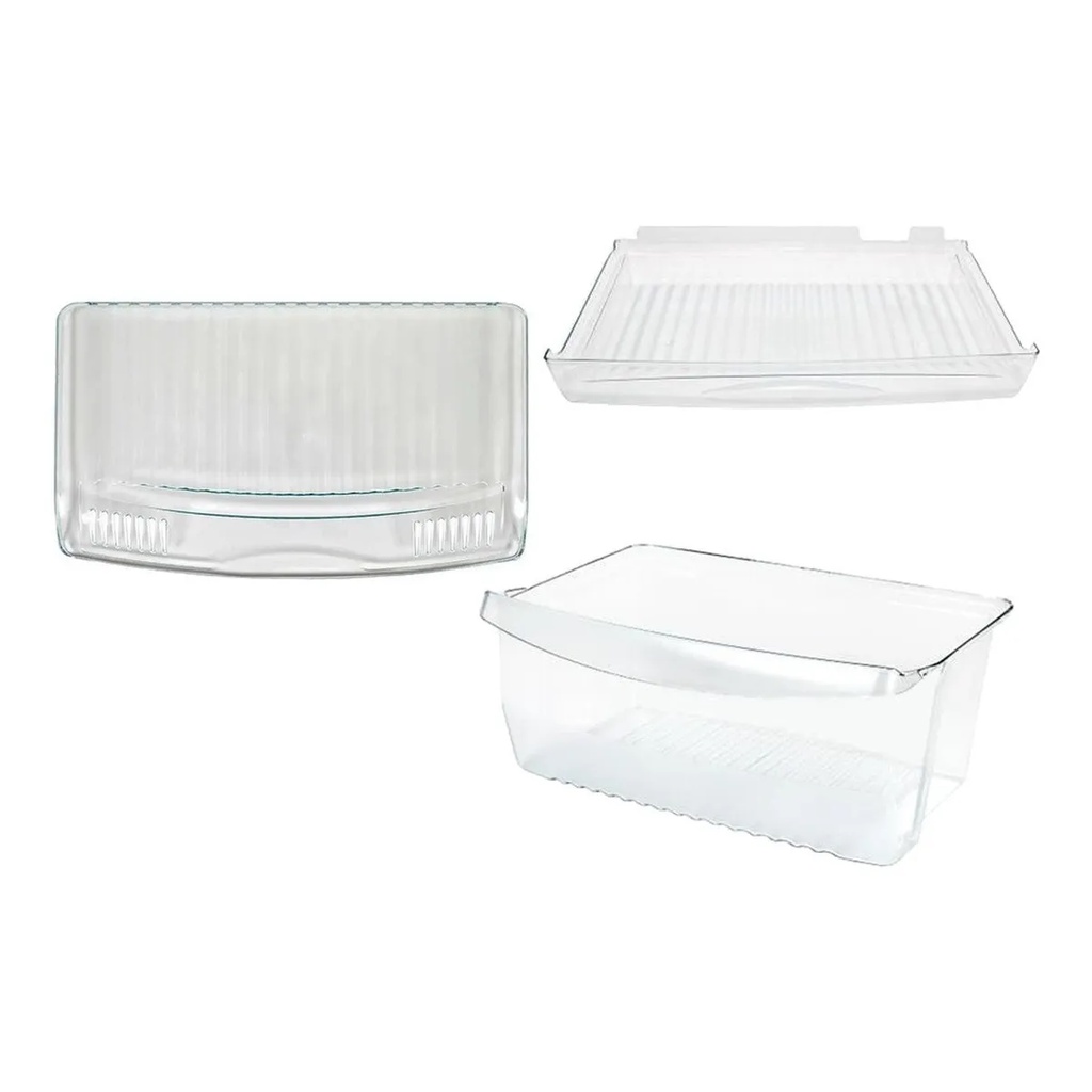 Kit 3 Peças Geladeira Consul Cra30fb Gaveta Tampa Original K00100