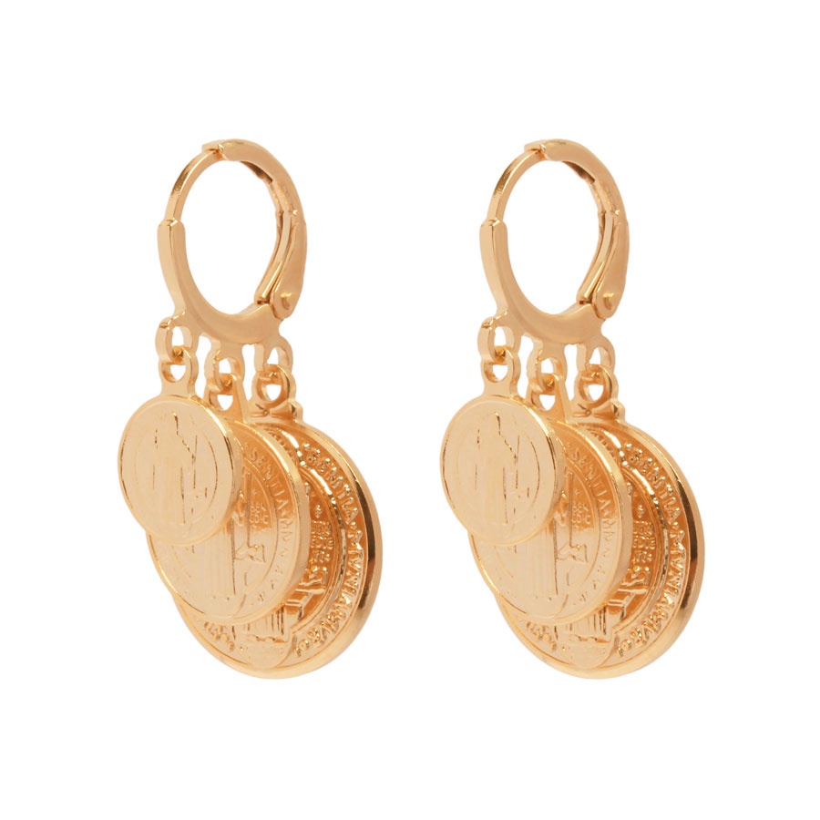 Brinco Argolinha Pequena São Bento Folheado A Ouro 18k em Oferta na Shopee