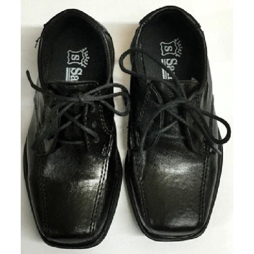 Sapato Social Infantil Com Cadarço - Couro Sintético