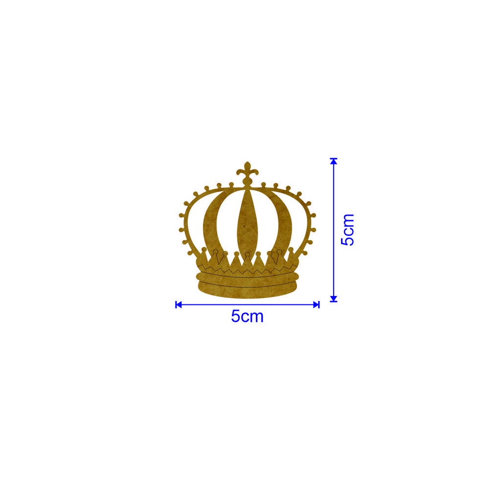 Coroa Corte a Laser Aplique MDF 5x5cm cm Modelo n212