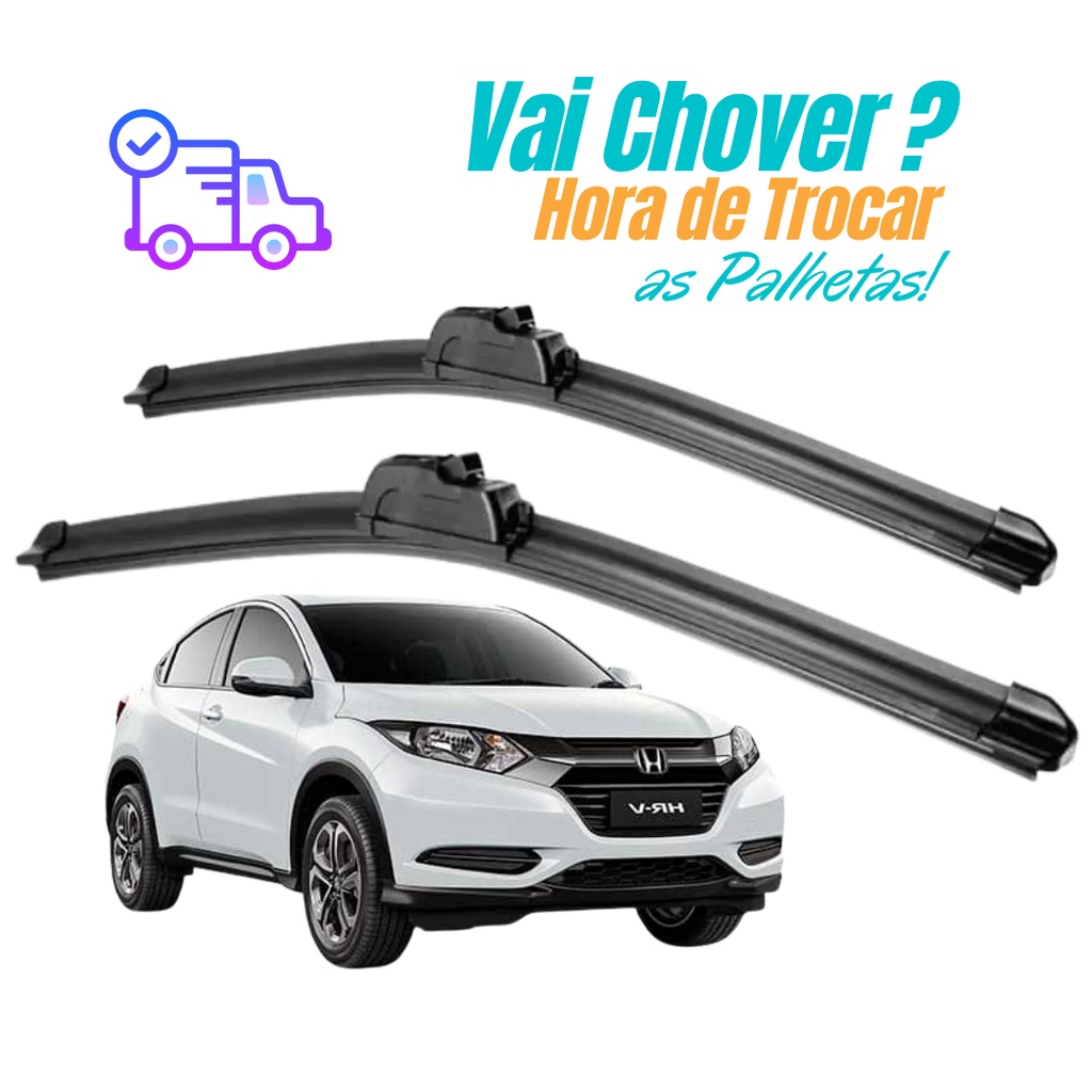 Par de Palhetas para Limpador De Parabrisa Dianteiro para Honda Hrv 2015 2016 2017 2018 em Oferta na Shopee