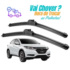 Par de Palhetas para Limpador De Parabrisa Dianteiro para Honda Hrv 2015 2016 2017 2018