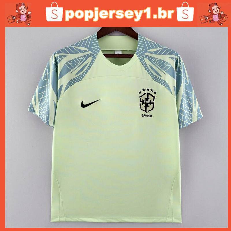 Camisa De Time Treino BR Verde Claro 2022 Futebol | Shopee Brasil