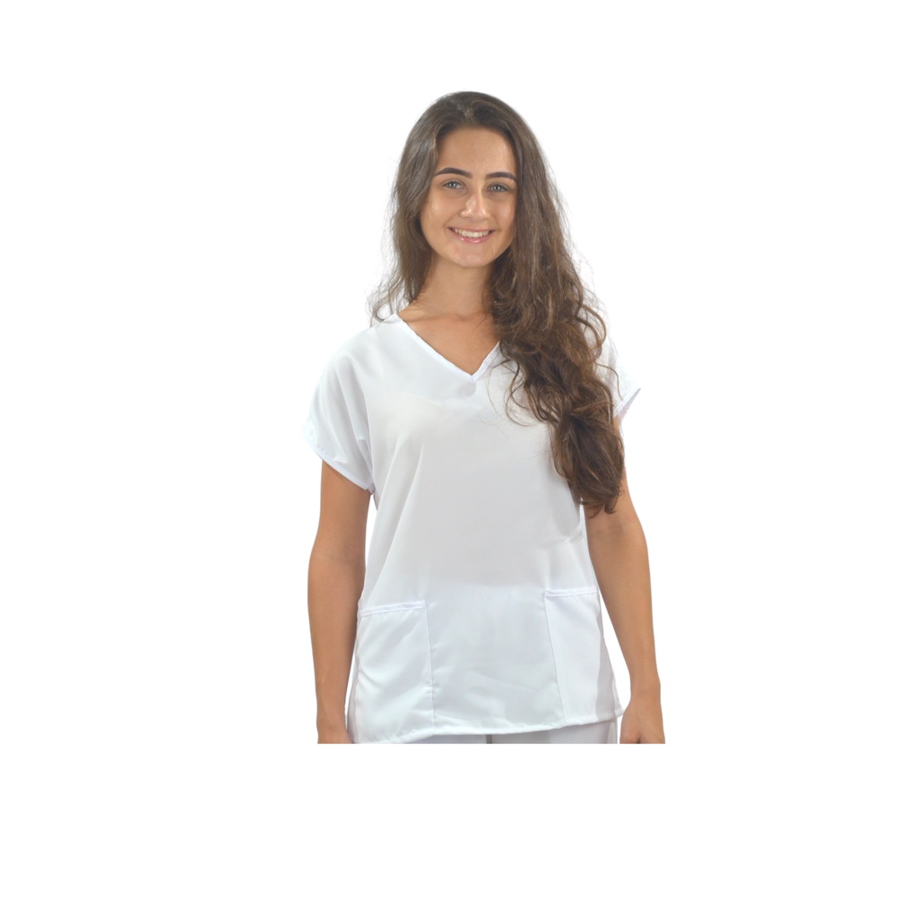 Scrubs Bata Blusa Uniforme Enfermagem Manga japonesa em Oferta na Shopee
