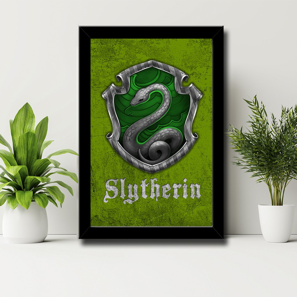 Quadro decorativo Sonserina Harry Potter 23x33cm