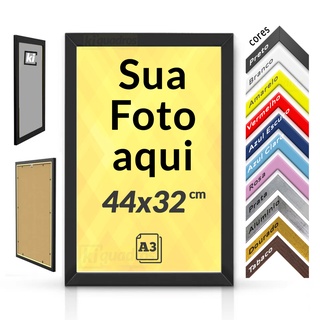 Quadro com sua Foto arte imagem personalizada com moldura 44x32cm A3 A4 A5 Decorativo Varios Tamanhos e Cores